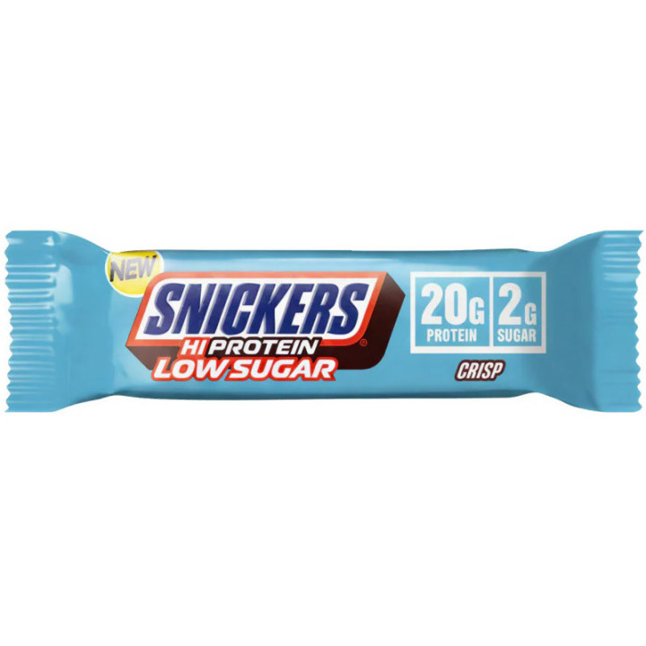 Hi Protein Low Sugar Crisp 55g, Snickers - niska zawartość cukru!