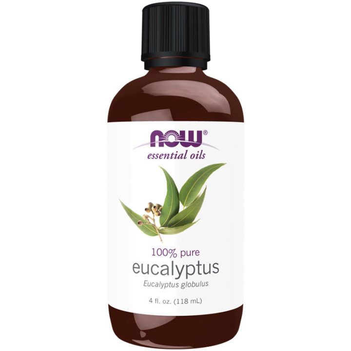 Essential Oils 100% Pure Eucalyptus 118ml, NOW - intensywny aromat!