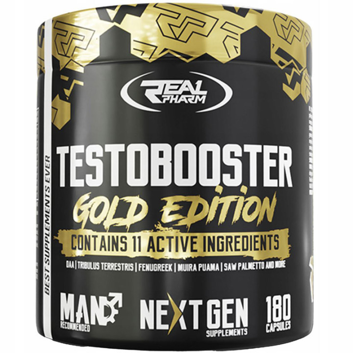 Testobooster Gold Edition 180caps, Real Pharm - wsparcie siły, energii