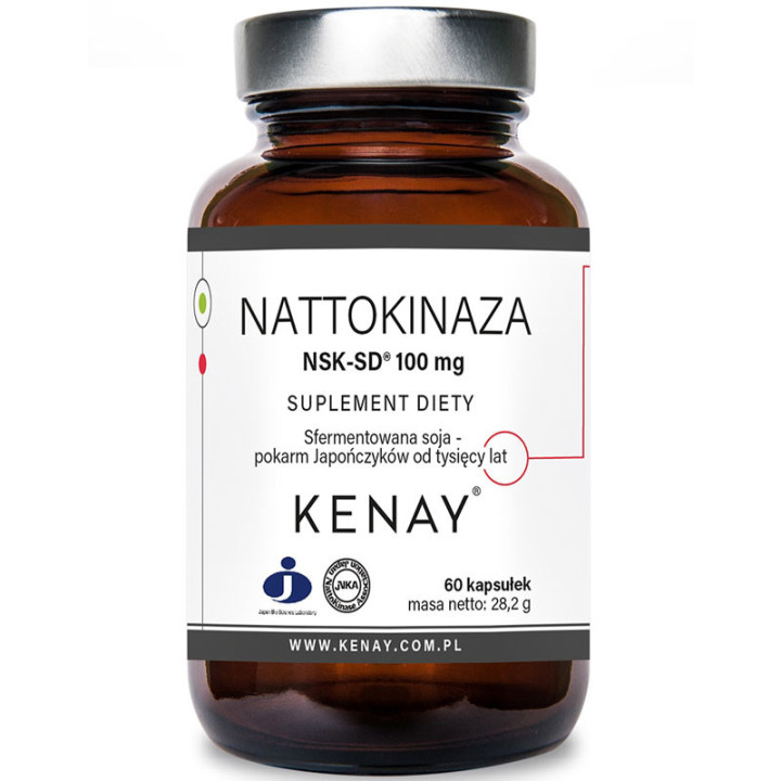 Nattokinaza NSK-SD 100mg 60 kapsułek, Kenay – wspomaga prawidłowe funkcjonowanie układu krwionośnego!