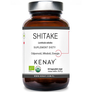 Shitake 60 kapsułek, Kenay – suplement poprawiający funkcjonowanie układu pokarmowego oraz przeciwdziałający zmęczeniu!