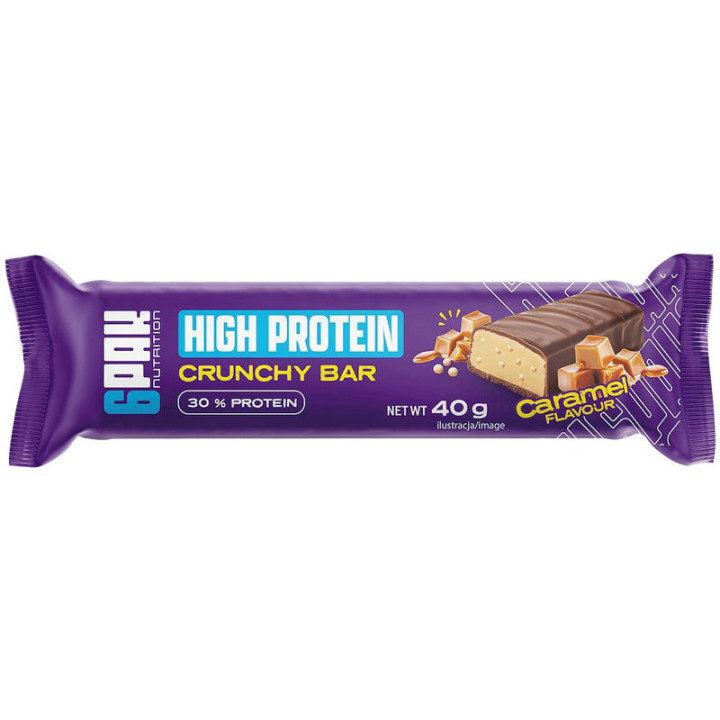High Protein Crunchy Bar 40g, 6PAK Nutrition – idealne połączenie smaku!