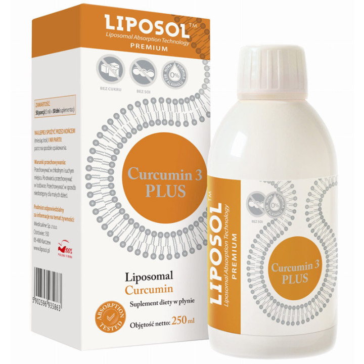 Liposomal Curcumin Complex 250ml, Liposol – wsparcie ogólnego zdrowia
