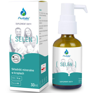Selen 50 µg 30ml, Avitale – wysokiej jakości selen w płynnej formie!