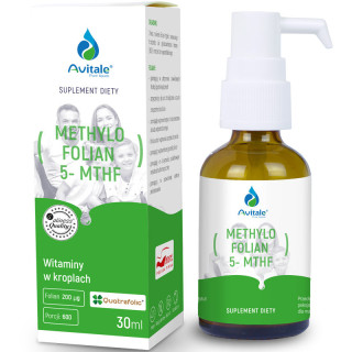 Methylo Folian 5-MTHF 200µg 30ml, Avitale – wsparcie ogólnego zdrowia!