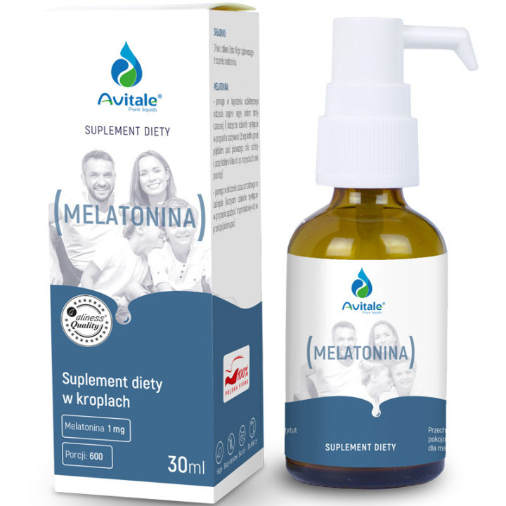 Melatonina 1mg 30ml, Avitale – wsparcie naturalnego rytmu snu!