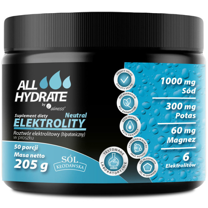 Elektrolity 205g, ALLHydrate – wspierają nawodnienie i równowagę!
