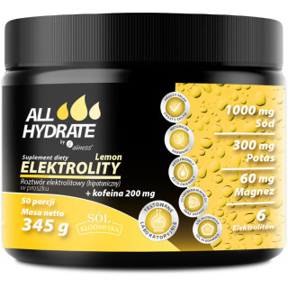 Elektrolity+Kofeina 200mg 345g, ALLHydrate – z dodatkiem kofeiny!