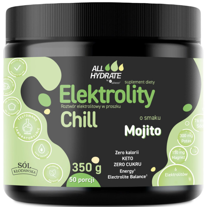 Elektrolity Chill 350g, ALLHydrate – kompleks elektrolitów i aminokwasów!