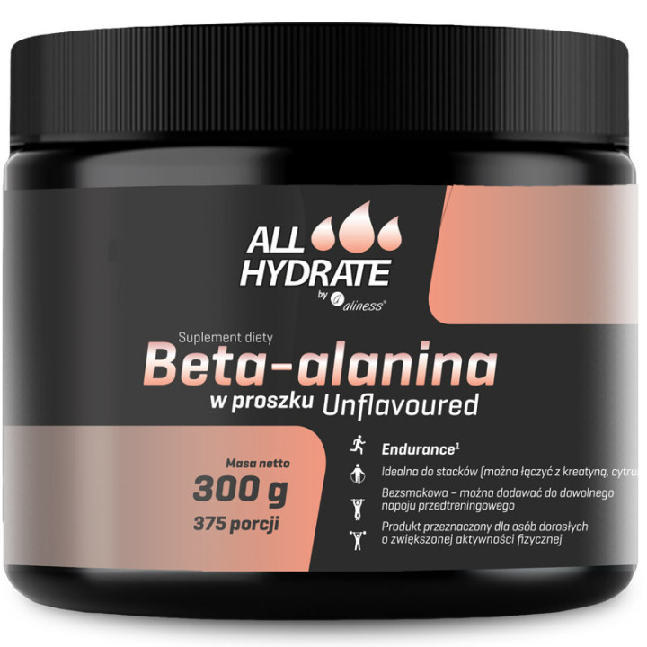 Beta-Alanina 300g, ALLHydrate – wsparcie wytrzymałości mięśniowej!