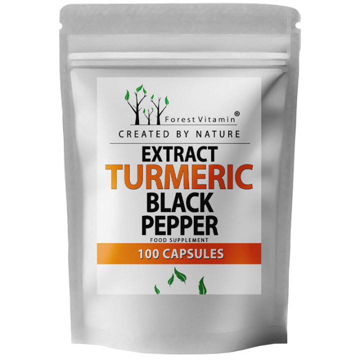 Extract Turmeric Black Pepper 100, Forest Vitamin – wsparcie zdrowia!