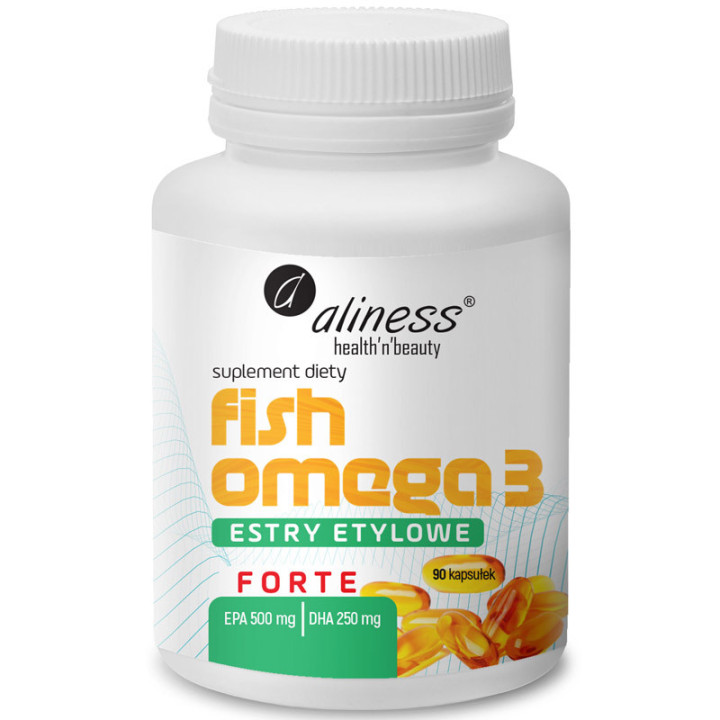 Fish Omega 3 Forte Estry Etylowe 90 kapsułek, Aliness – maksymalna dawka omega-3!