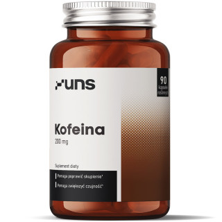 Kofeina 200 mg 90 kapsułek, UNS – maksymalne pobudzenie, koncentracja!