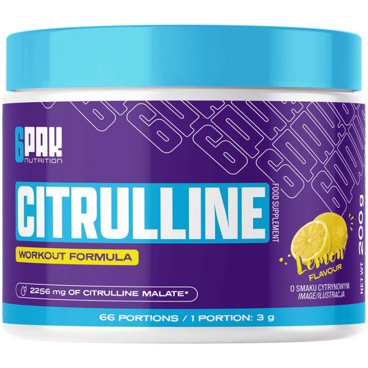Citrulline 200g, 6PAK Nutrition – idealna przed treningiem siłowym!
