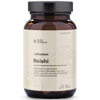 MycoDrop Reishi 60 kapsułek, Aura Herbals – wsparcie odporności!
