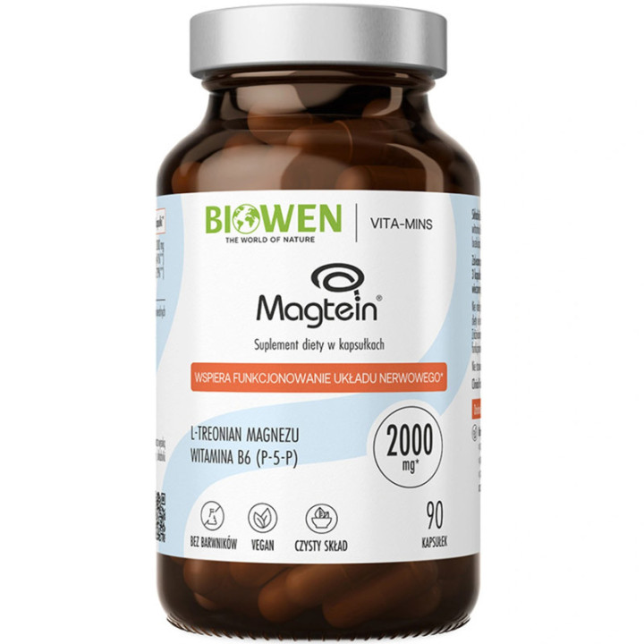 Magtein 90 kapsułek, Biowen – treonian magnezu dla wsparcia mózgu!