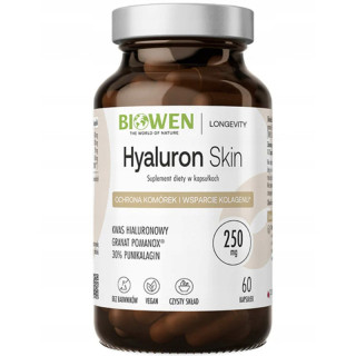 Hyaluron Skin 60 kapsułek, Biowen – wsparcie nawilżenia, elastyczności, regeneracji skóry!