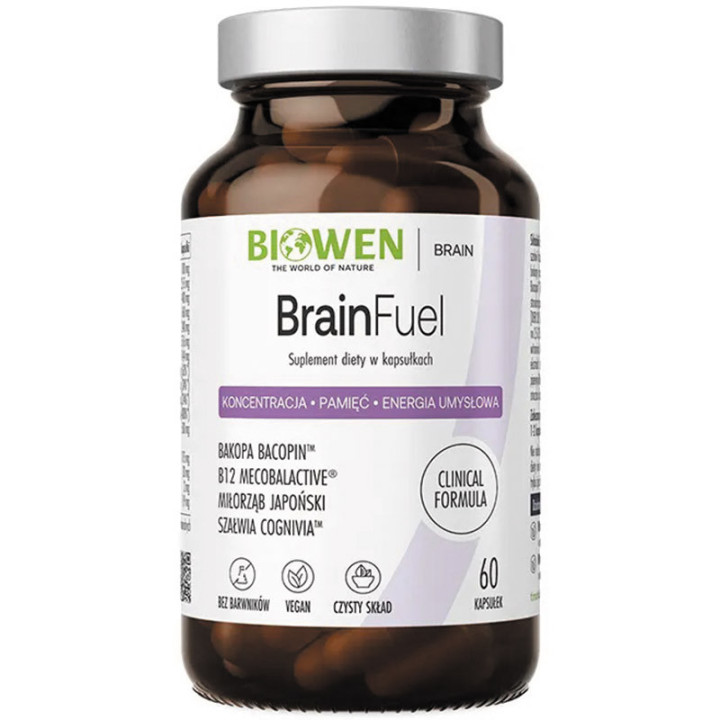 Brain Fuel 60 kapsułek, Biowen – kompleksowe wsparcie koncentracji!
