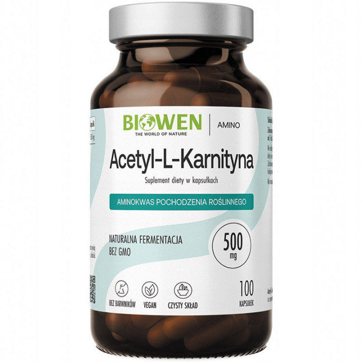 Acetyl-L-Karnityna 500mg 100 kapsułek, Biowen – wsparcie energii!