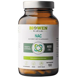 NAC 400mg 100 kapsułek, Biowen – wsparcie odporności, detoksykacji!