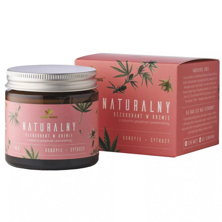 Naturalny Dezodorant w Kremie Konopie &Cytrusy 65g, HempKing – naturalna świeżość, ochrona skóry!