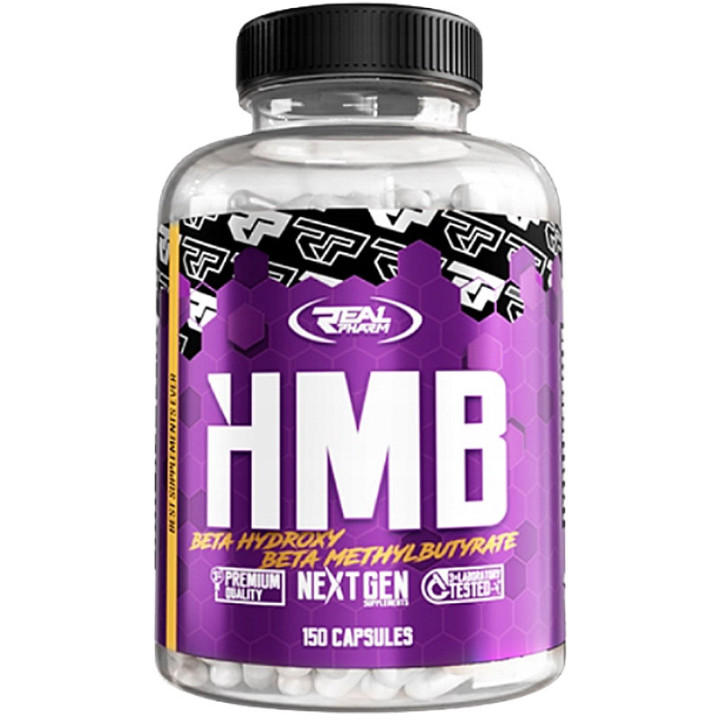 HMB 150 kapsułek, Real Pharm – wsparcie ochrony mięśni, regeneracji!