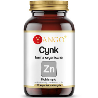 Cynk Forma Organiczna 90 kapsułek, Yango – wsparcie odporności, skóry!