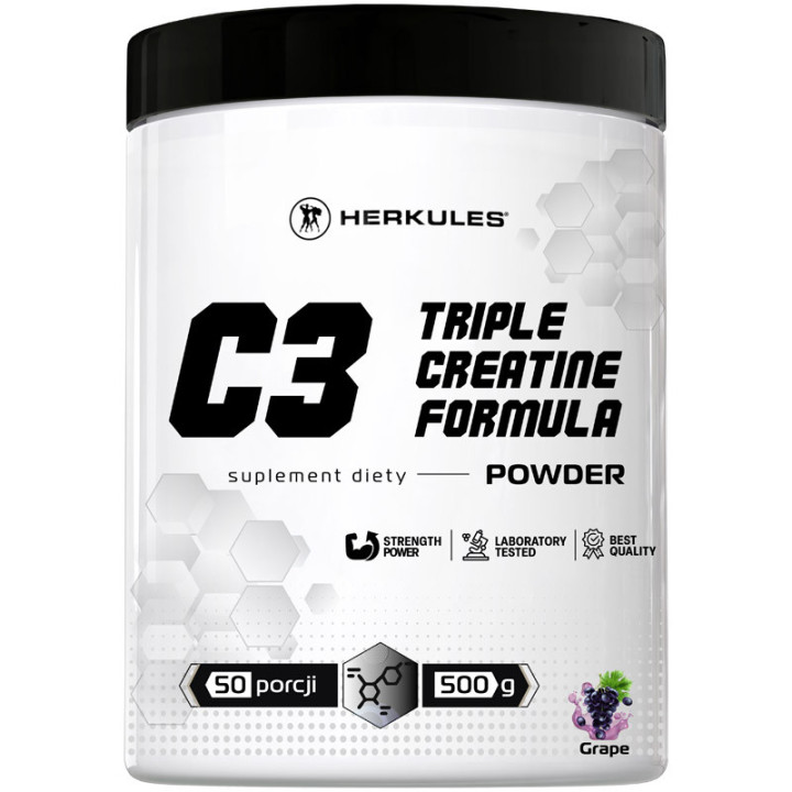 C3 Triple Creatine Formula 500g, Herkules - trójskładnikowa formuła!