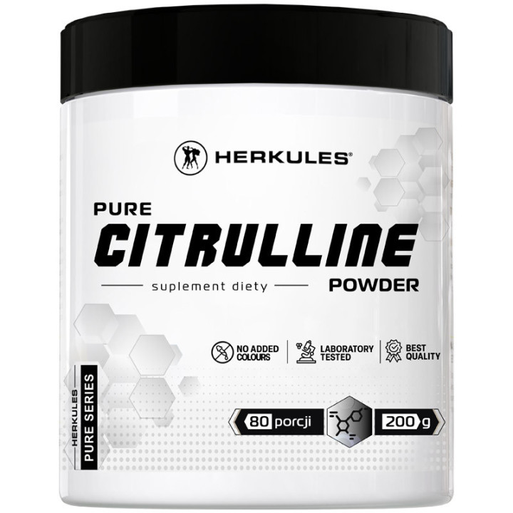 Pure Citrulline Powder 200g, Herkules – wsparcie pompy mięśniowej!