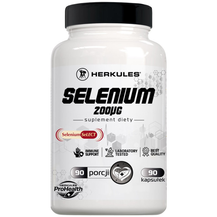 Selenium 200µg 90 kapsułek, Herkules – wsparcie odporności, tarczycy!