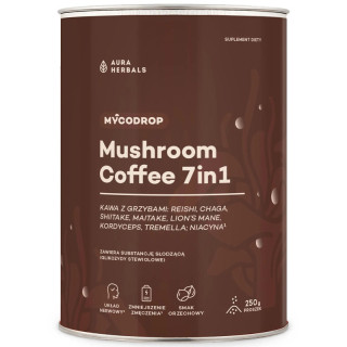 MycoDrop Mushroom Coffee 7in1 250g, Aura Herbals – energia!