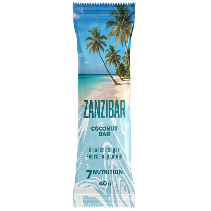 Bar Zanzibar 40g, 7Nutrition – funkcjonalna przekąska o smaku tropików