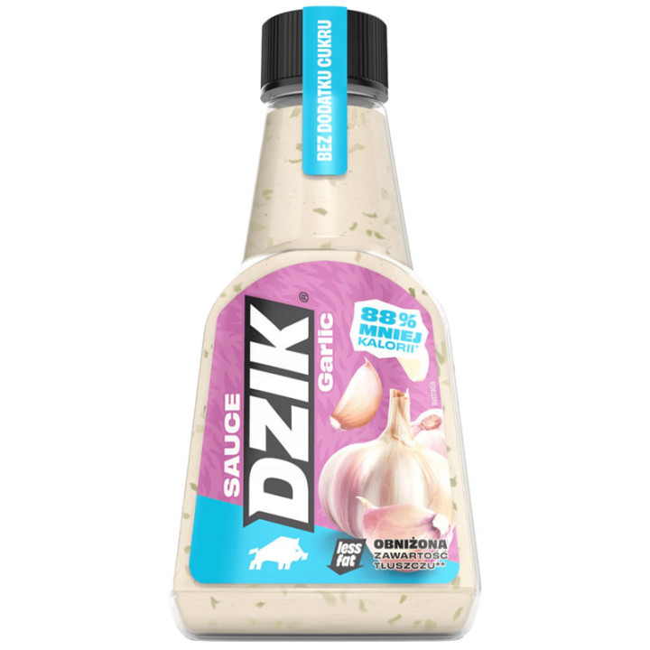 Dzik Zero Sauce Garlic 430g, WKDZIK – idealny sos do fit kuchni!