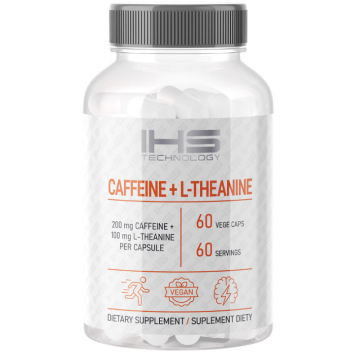 Caffeine+L-Theanine 60 kapsułek, IHS - skoncentrowana energia!