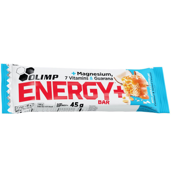 Energy+ Bar 45g, Olimp – energia i wsparcie podczas wysiłku!