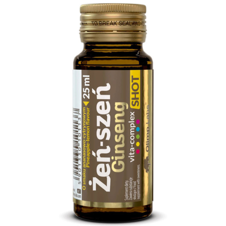Żeń-Szeń Vita-Complex Shot Ampułka Szklana 25ml, Olimp - wspieraja energię, koncentrację!