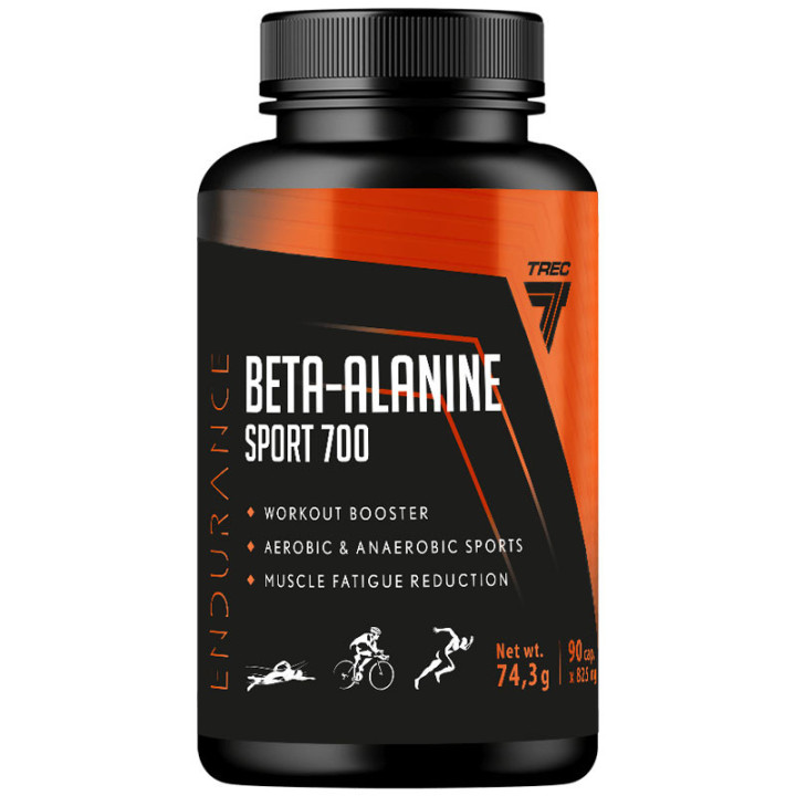 Endurance Beta-Alanine Sport 700 90 kapsułek, Trec - skoncentrowane wsparcie wytrzymałości!