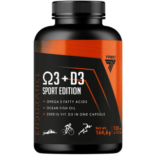 Omega 3+D3 Sport Edition 120 kapsułek, Trec - kompleksowe wsparcie serca, mózgu!
