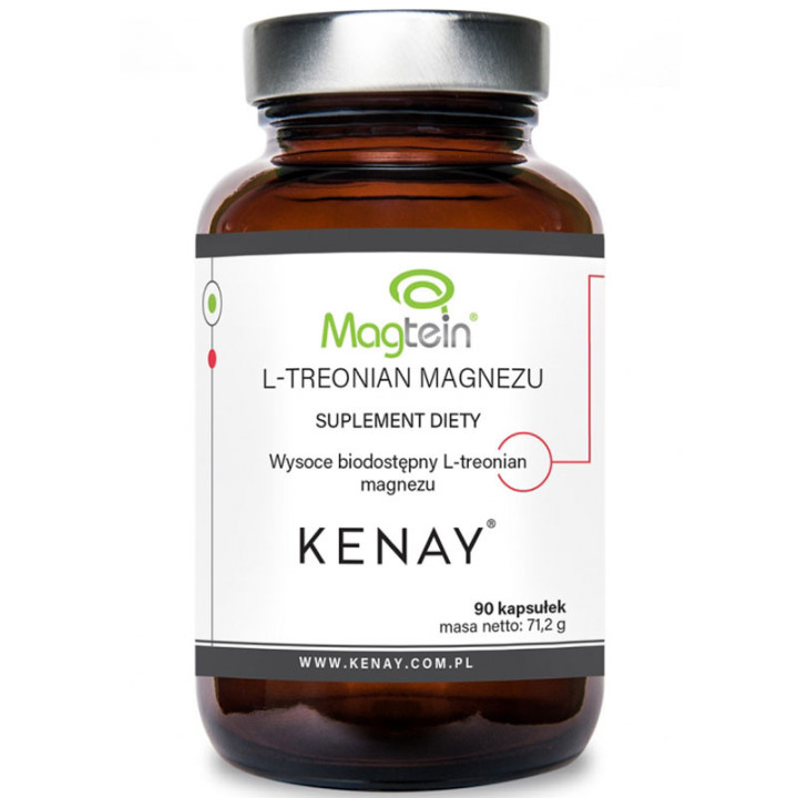 L-Treonian Magnezu Magtein 90 kapsułek, Kenay - zaawansowane wsparcie mózgu!