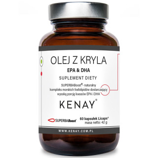 Olej z Kryla EPA&DHA 60 kapsułek, Kenay - zaawansowane wsparcie serca, mózgu!