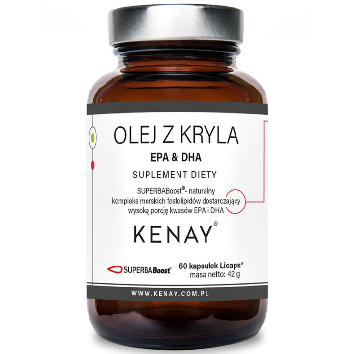 Olej z Kryla EPA&DHA 60 kapsułek, Kenay - zaawansowane wsparcie serca, mózgu!