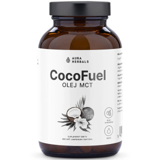 CocoFuel Olej MCT 100 kapsułek, Aura Herbals - skoncentrowane źródło szybkiej energii!