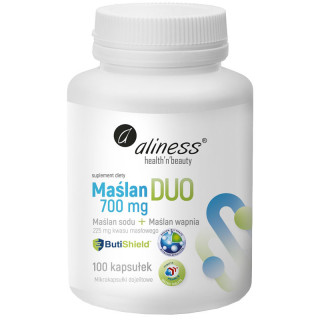 Maślan Duo 700mg, Aliness - kompleksowe wsparcie jelit, mikroflory i układu trawiennego!