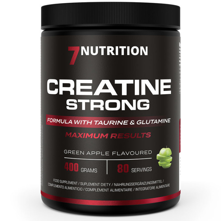 Creatine Strong 400g, 7Nutrition - zaawansowane połączenie kreatyny, tauryny i glutaminy!