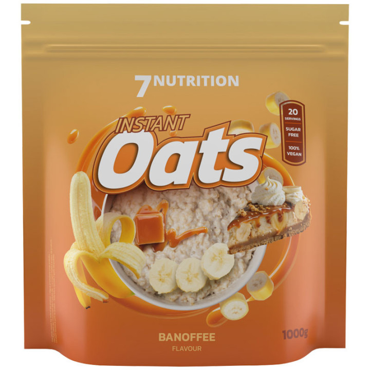 Instant Oats 1000g, 7Nutrition - błyskawiczne płatki owsiane dla energii!