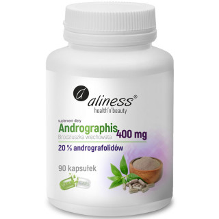 Andrographis 400mg 90 kapsułek, Aliness - naturalne wsparcie odporności i organizmu!