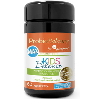 ProbioBalance Kids Balance MAX 60 kapsułek, Aliness - wsparcie odporności, mikrobioty jelitowej!