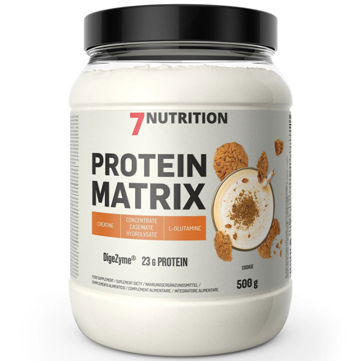 Protein Matrix 500g, 7Nutrition - odżywka białkowa z kreatyną, glutaminą i enzymami trawiennymi!