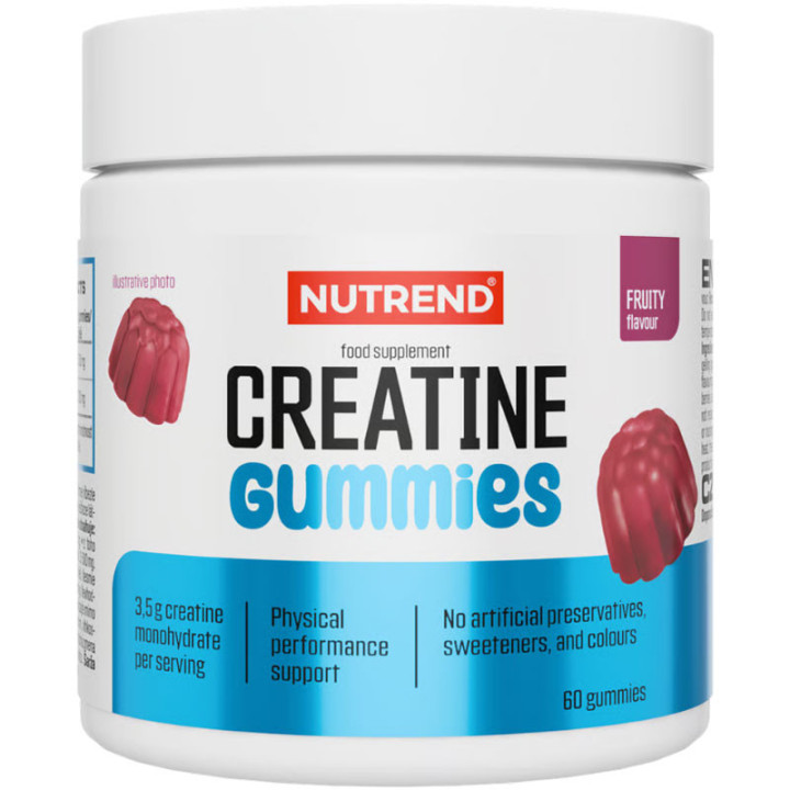 Creatine Gummies 60 żelek, Nutrend - skuteczne wsparcie siły, mocy i wydolności!
