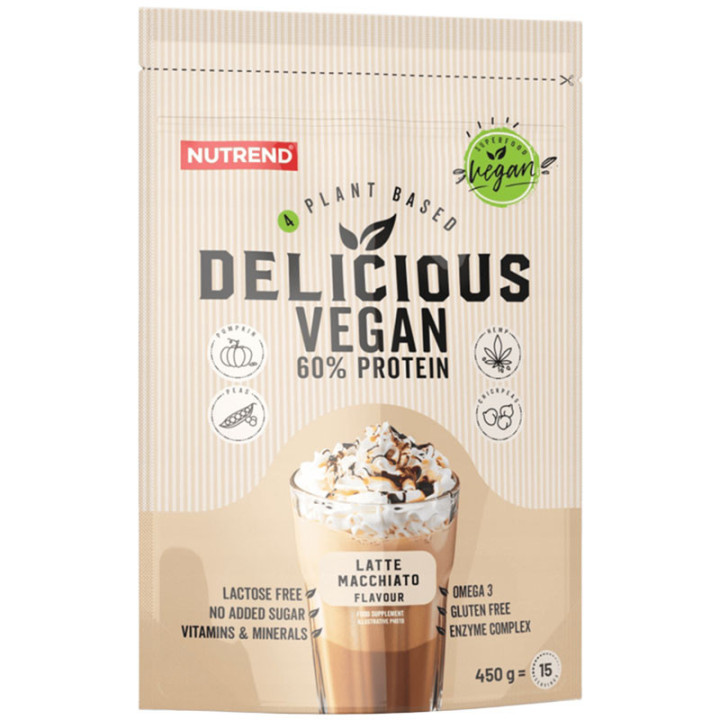 Delicious Vegan Protein 450g, Nutrend - kompletne wsparcie mięśni, metabolizmu!